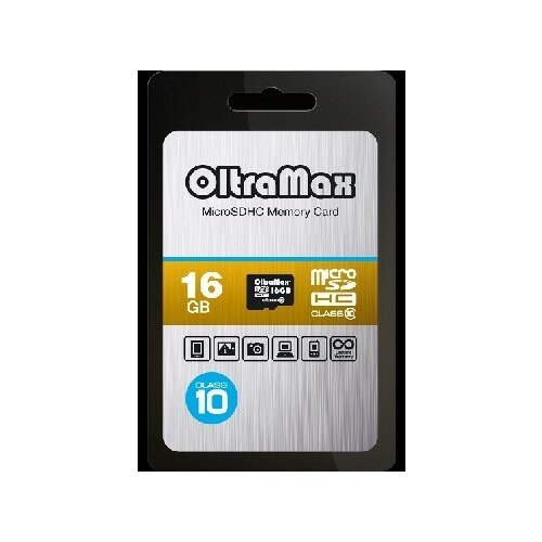 Карта памяти OLTRAMAX MicroSDHC 16GB Class10