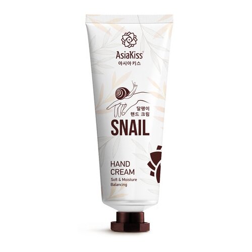 AsiaKiss Крем для рук с экстрактом слизи улитки Snail Hand Cream, 100 мл