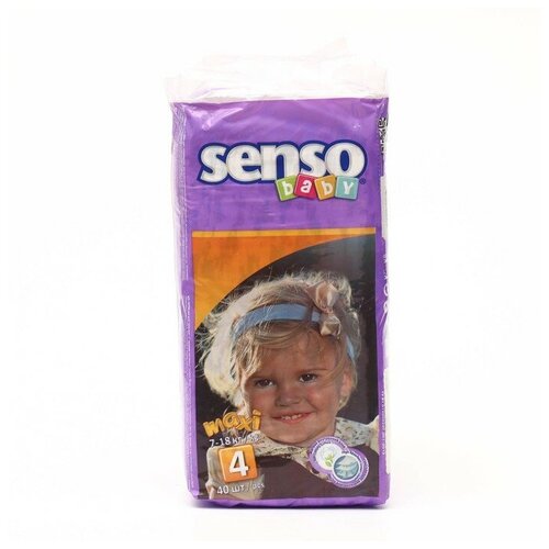 Подгузники Senso baby Maхi (7-18 кг), 40 шт