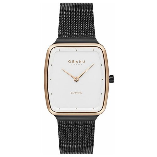 фото Наручные часы obaku женские кварцевые часы obaku v267lxmimb с минеральным стеклом с гарантией, серебряный, черный