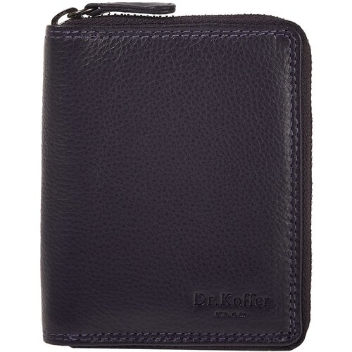 Портмоне Dr.Koffer, фактура зернистая, фиолетовый