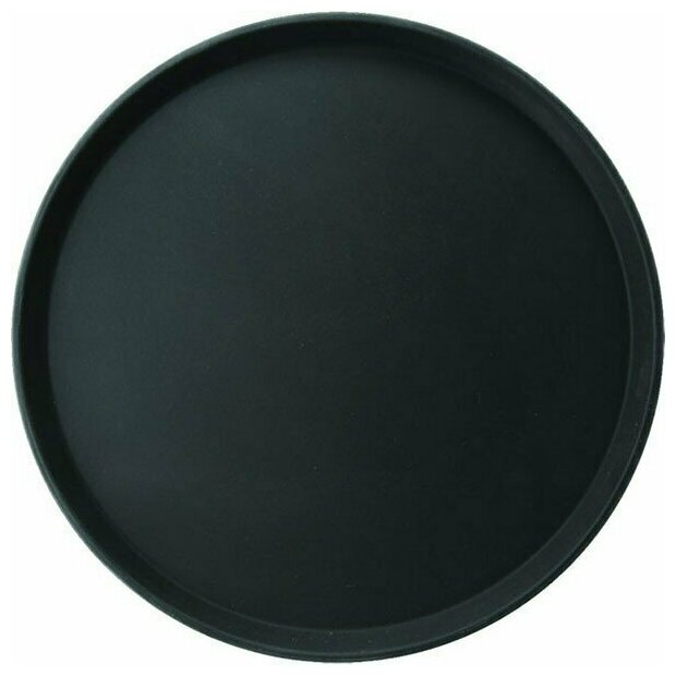 Поднос круглый прорезиненный d=35.6 см черный TouchLife, 212965