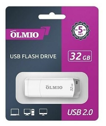 USB Флеш-накопитель Olmio U-181 32 Гб белый