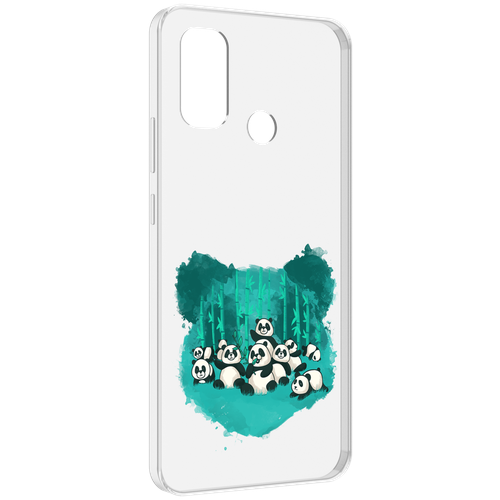 Чехол MyPads нарисованные панды для UleFone Note 10P / Note 10 задняя-панель-накладка-бампер