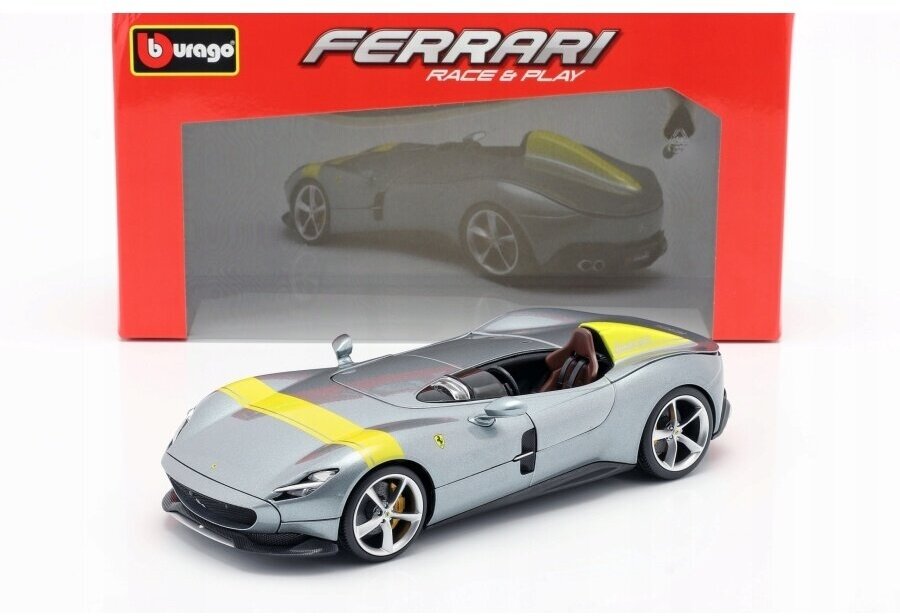 Bburago Коллекционная машинка Феррари 1:18 Ferrari , серебристая - фото №13