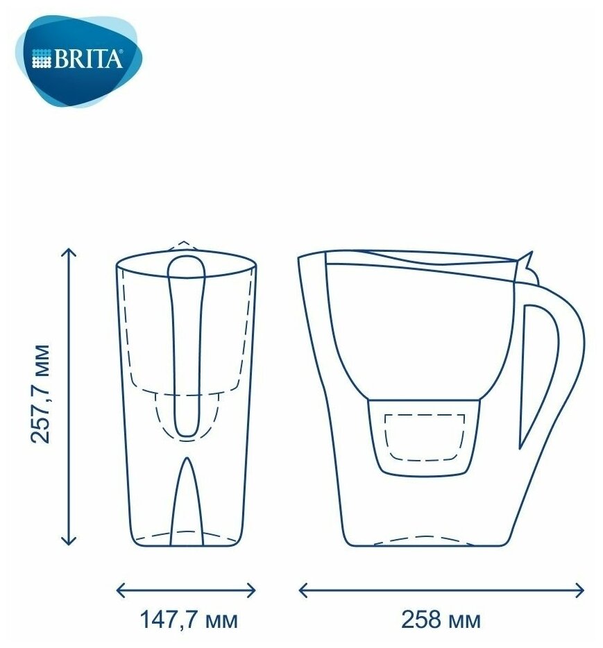 Фильтр кувшин для воды BRITA Marella XL 3,5л Брита - фотография № 5