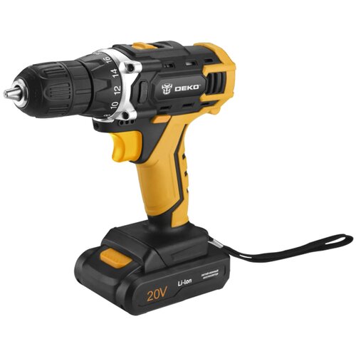 Дрель-шуруповерт аккумуляторная Deko DKCD20FU 20 В Li-Ion 2х15 Ач 814800₽