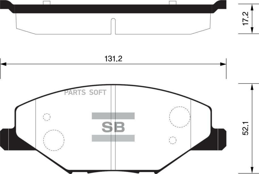 SANGSIN BRAKE Колодки тормозные VW POLO (RUS) 11-/SKODA FABIA 11- передние