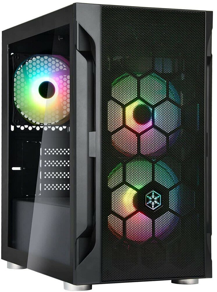 Корпус Silverstone Fara H1M Pro Black (SST-FAH1MB-PRO) mATX, Mini-ITX, Mini-DTX, Micro-Tower, без БП, с окном, подсветка, 2xUSB 2.0, USB 3.0, Audio