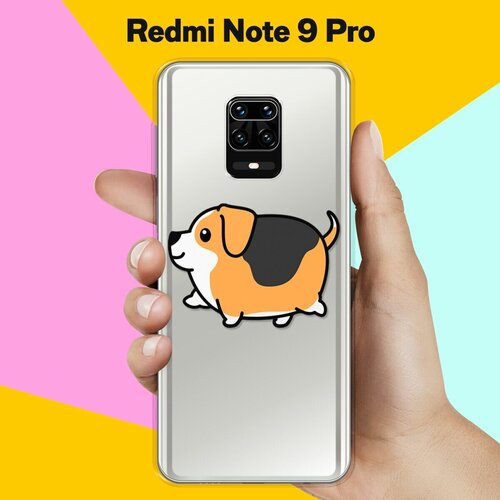 Силиконовый чехол Толстый Бигль на Xiaomi Redmi Note 9 Pro силиконовый чехол бигль с цветами на xiaomi redmi 9