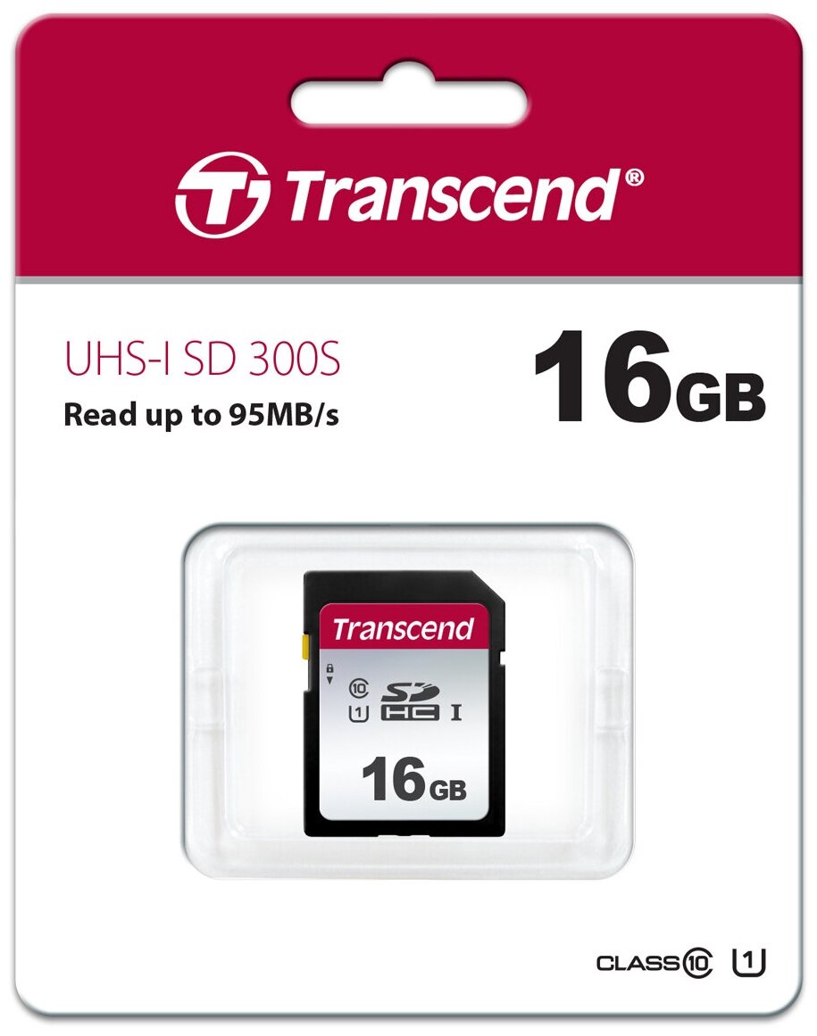 Transcend SDHC 300S UHS-I Class U1 16 GB карта памяти