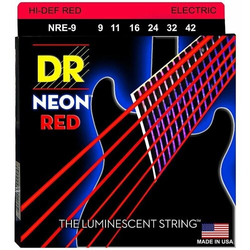 DR NRE-9 HI-DEF NEON Струны для электрогитары