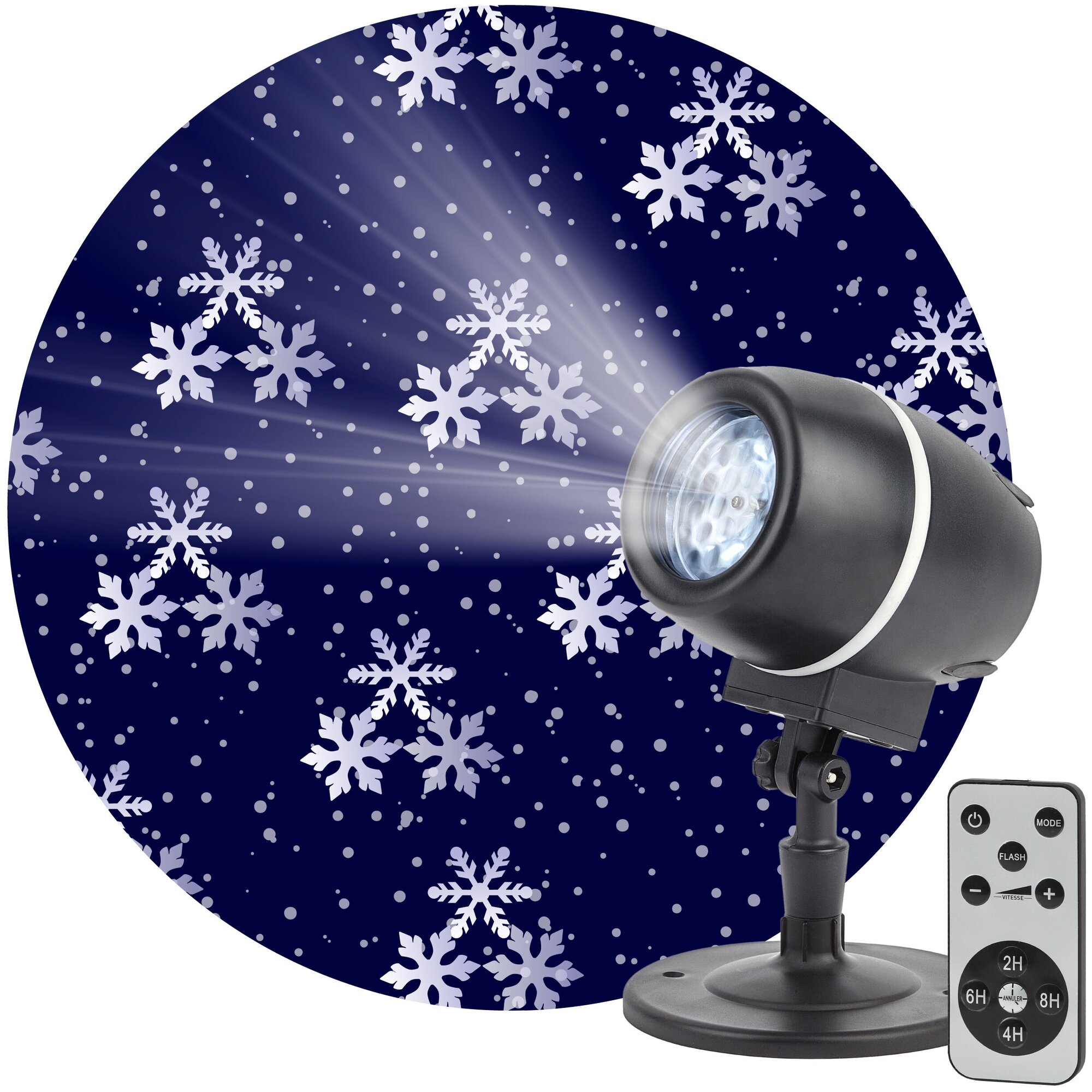 Проектор LED ЭРА ENIOP08 Снежный вальс, IP44, 220В, 12/180 Б0047979