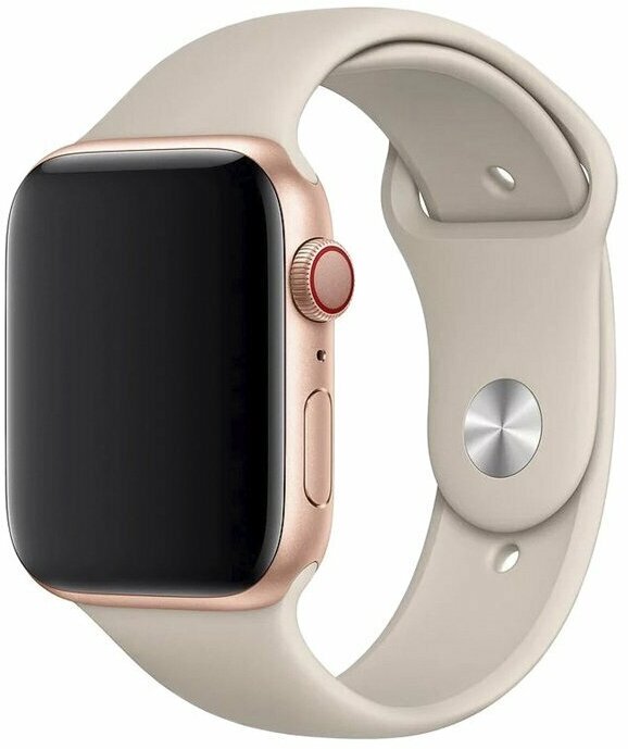 Силиконовый ремешок для Apple Watch (Эпл Вотч) 42/44/45мм / размер браслета L , слоновая кость (L)