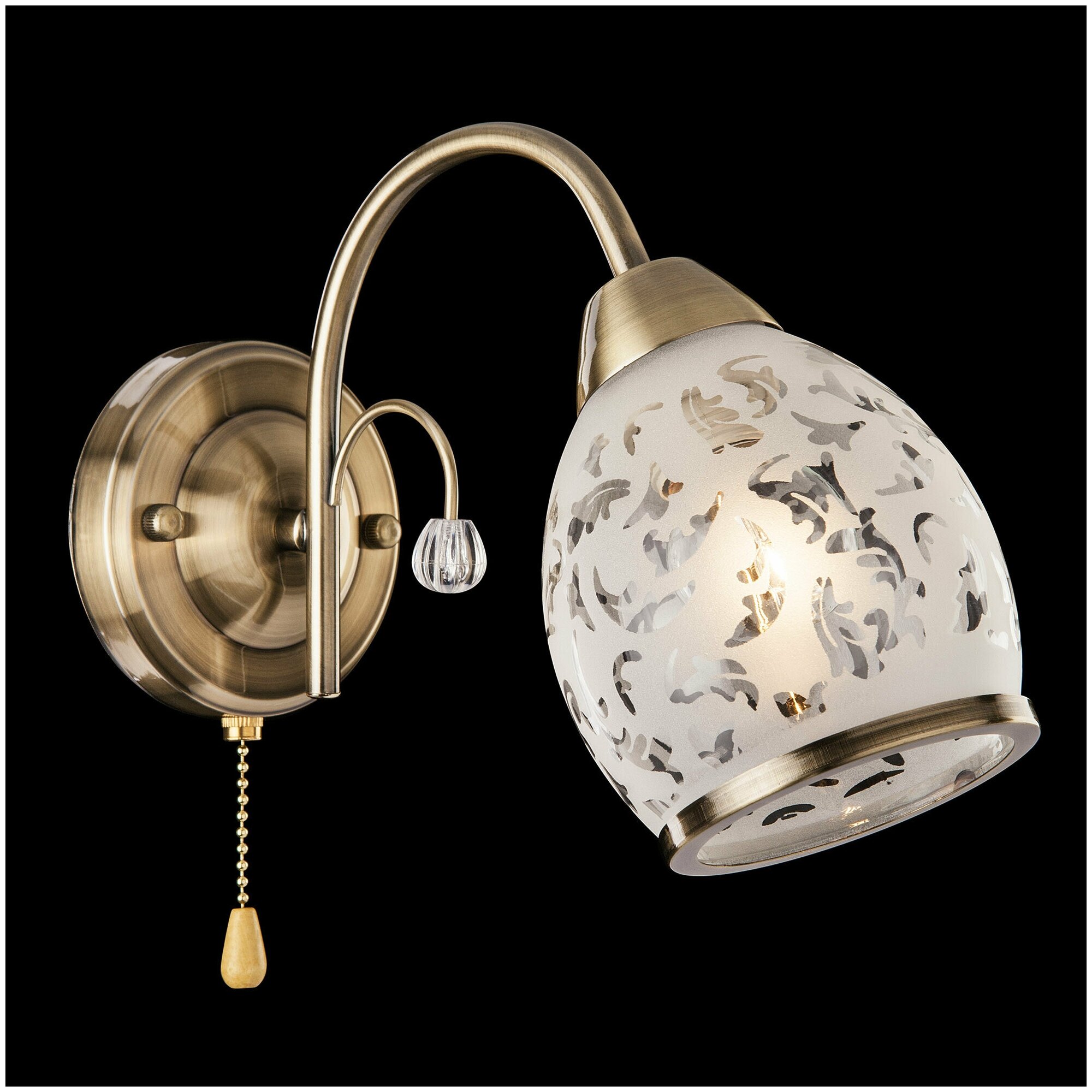 Бра / Настенный светильник с плафоном Eurosvet Gabriella 30026/1 античная бронза