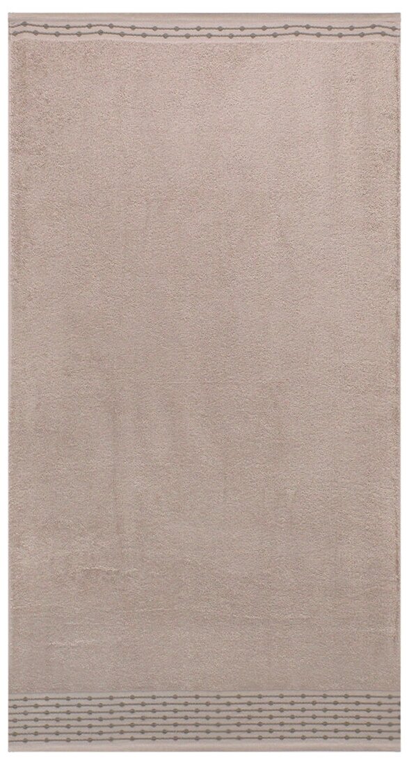 Махровое банное полотенце Нюанс 70*130 см дымчатое - фотография № 3