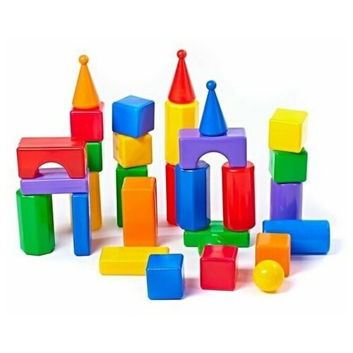 Конструктор пластиковый - Строительный набор Стена-2, 30 элементов, 1 шт