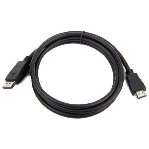 Кабель Gembird HDMI (m) / DisplayPort (m) (CC-DP-HDMI-10M) 10м, черный кабель displayport hdmi exegate ex cc dp hdmi 5 0 20m 19m 5м экран ex294711rus