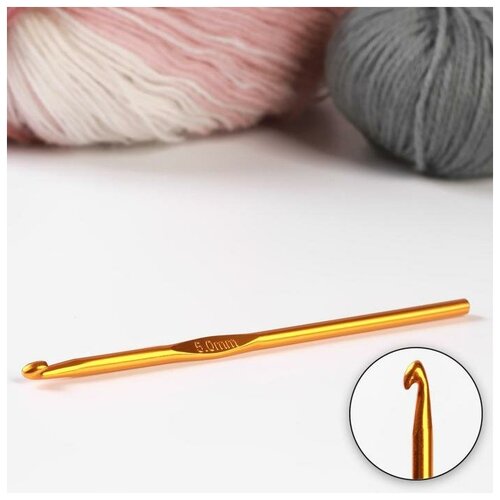 Крючок для вязания, d = 5 мм, 15 см, цвет микс(4 шт.) крючок для вязания со сменными головками 10 шт d 0 5 2 75 мм 11 5 см цвет микс