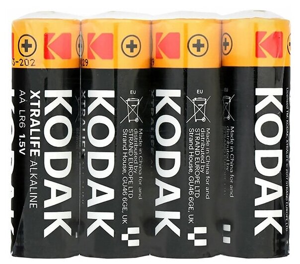 Батарейки щелочные Kodak XTRALIFE LR6 AA, 4 шт