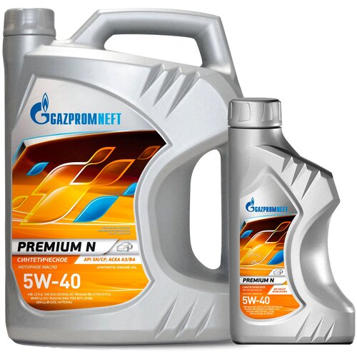 Gazpromneft Масло моторное Premium N 5W-40 синтетическое 4л+1л