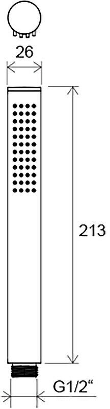 Душевая лейка Ravak 957.20 1 функция X07P573, черная - фото №4