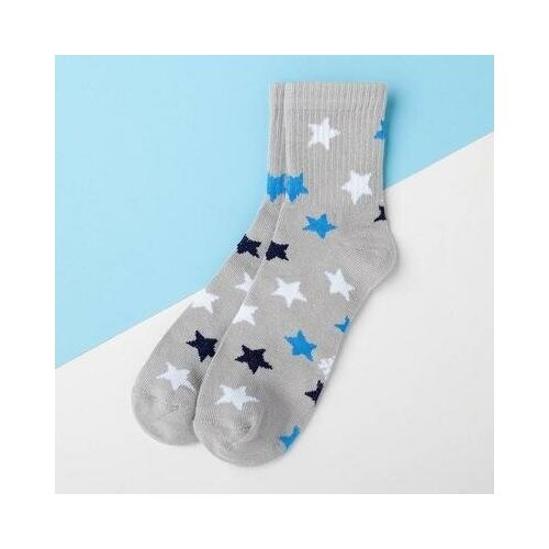 Носки Kaftan Звёзды, размер 14-16, серый носки детские kaftan звёзды размер 14 16 цвет серый