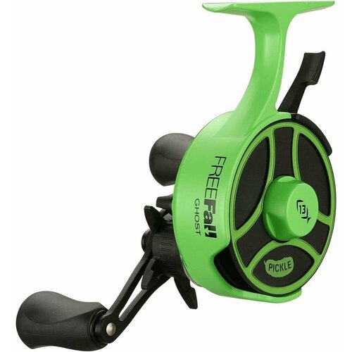 Катушка зимняя 13 FISHING FreeFall Ghost Radioactive Pickle - Right Hand (Green) катушка для рыбалки инерционная 13 fishing descent ice reel rh катушка для зимней рыбалки на судака