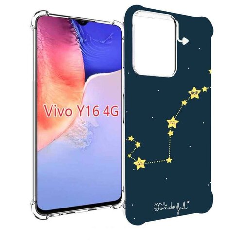 Чехол MyPads знак зодиака скорпион 1 для Vivo Y16 4G/ Vivo Y02S задняя-панель-накладка-бампер чехол mypads знак зодиака дева 1 для vivo y16 4g vivo y02s задняя панель накладка бампер