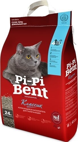 Наполнитель Pi-Pi-Bent Classic комкующийся 10кг крафт-пакет