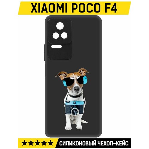 Чехол-накладка Krutoff Soft Case Пес-турист для Xiaomi Poco F4 черный чехол накладка krutoff soft case пес турист для xiaomi 13t pro черный