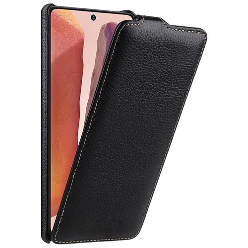 фото Чехол-флип mypads для samsung galaxy note 20 (sm-n980f) из натуральной высококачественной кожи премиум класса черный