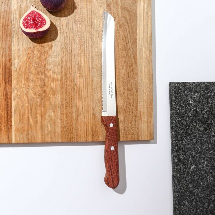 Tramontina Нож кухонный для хлеба Dynamic, лезвие 20 см, с деревянной ручкой