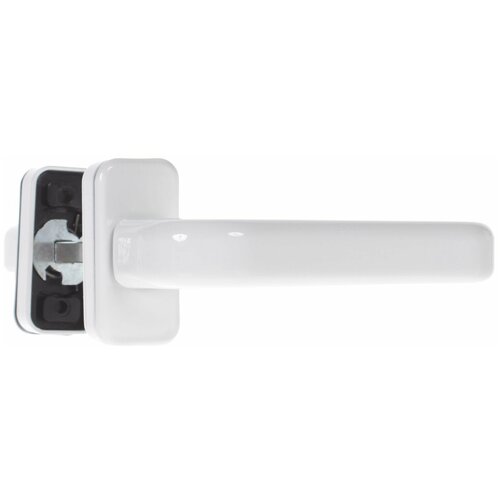 Нажимной гарнитур Apecs H-0931-W, для узкопрофильных дверей, с накладками на цилиндр, белый ручка для пластиковых дверей 007 двухсторонняя с накладкой под цилиндр ww белый