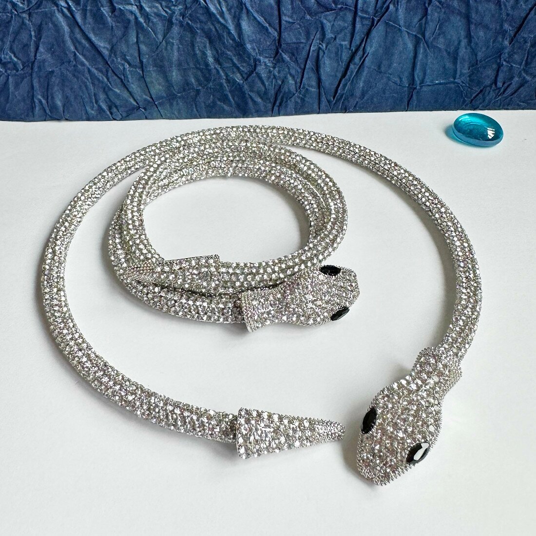 Комплект бижутерии Комплект украшений со змеями (колье-чокер и браслет): браслет, колье