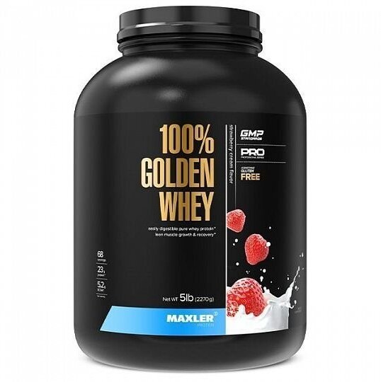 Maxler 100% Golden Whey Protein 2270 гр 5 lb (Maxler) Клубника