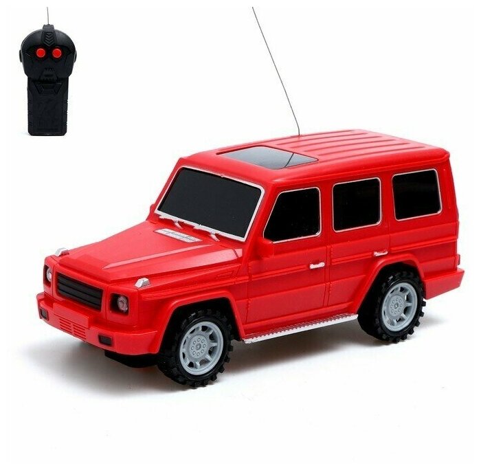 Машина радиоуправляемая "Внедорожник", на батарейках, цвет красный