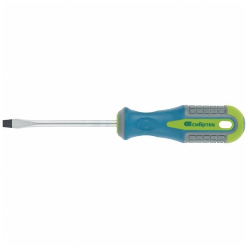 фото Отвертка, sl4,0 х 100 мм, crv, 3- х компонентная рукоятка //сибртех 11805