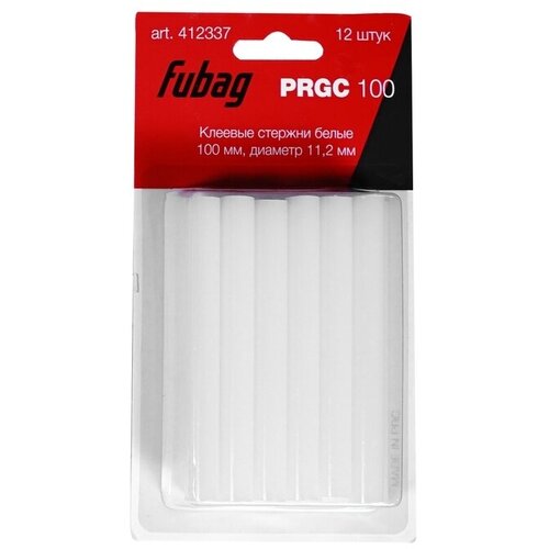Клеевые стержни FUBAG белые PRGC 100_100 мм_112 мм_12 шт 187₽