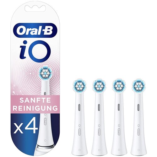 Набор насадок Oral-B iO Gentle Care для ирригатора и электрической щетки, мягкая, белый, 4 шт.