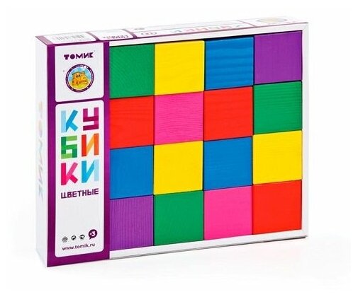 Кубики Томик Цветные 20 штук 2323