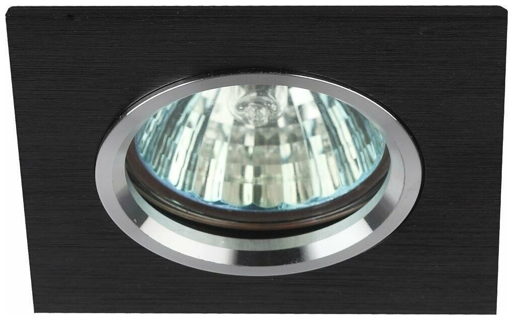 Точечный светильник ЭРА KL57 SL/BK 50W GU5.3 MR16 IP20 серебро/черный - фотография № 1