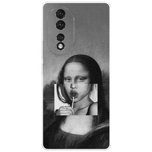 Силиконовый чехол на Honor 80 / Хонор 80 Mona Lisa sucking lollipop