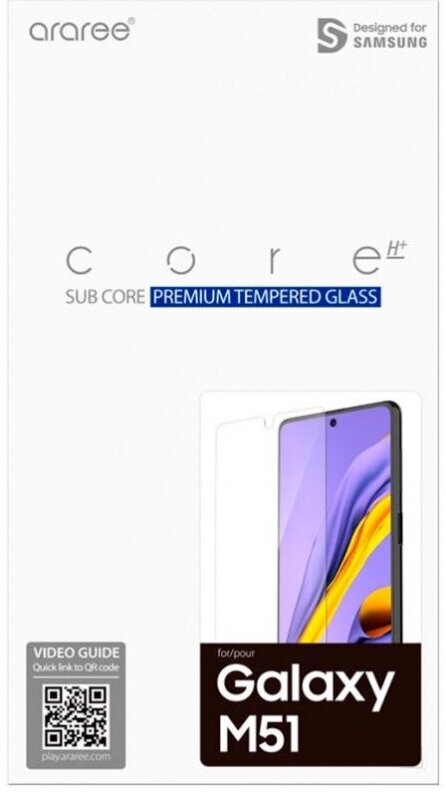 Защитное стекло для экрана SAMSUNG araree by KDLAB для Samsung Galaxy M51 прозрачная, 1 шт [gp-ttm515kdatr] - фото №8