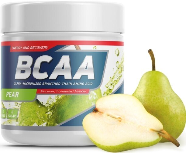Аминокислоты BCAA (БЦАА), Geneticlab Nutrition, BCAA 2:1:1, 250 г, Груша