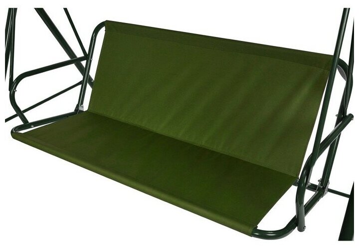 Усиленное тканевое сиденье для садовых качелей 150x50/50 см, оксфорд 600, олива - фотография № 2