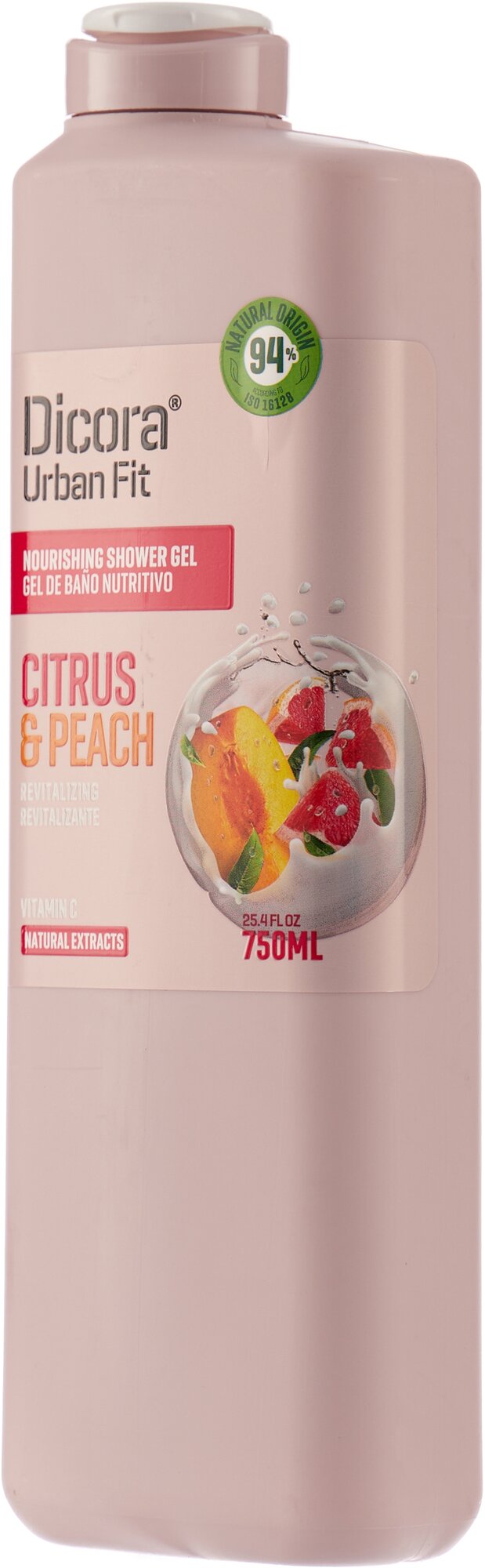 Гель для душа Dicora, Urban Fit Citrus & Peach 750мл