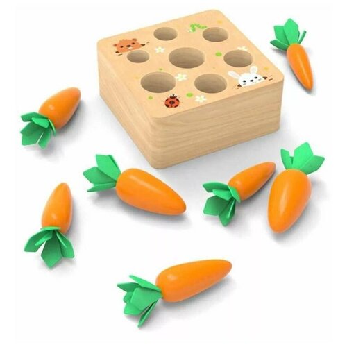 Сортер Морковки по методу М. Монтессори для малышей сортер морковки по методу м монтессори для малышей