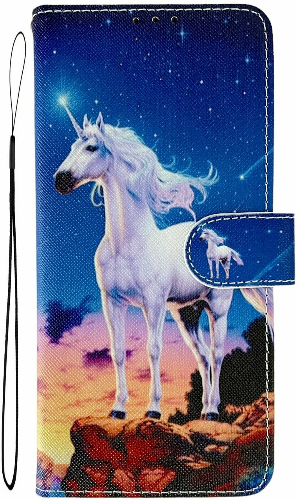 фото Чехол книжка wallet case для Realme C30 и C30s и Narzo 50i Prime / Реалми С30 и С30s и Нарзо 50i Прайм с рисунком (Волк)