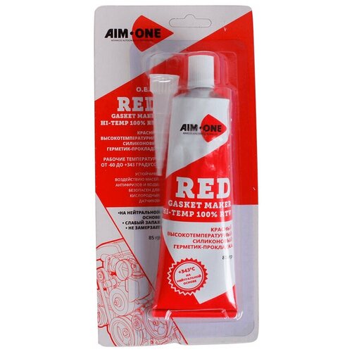 AIM-ONE GMRD0085 герметик для прокладок 85ГР красный AIM ONE RED RTV GASKET MAKER NEUTRAL TYPE
